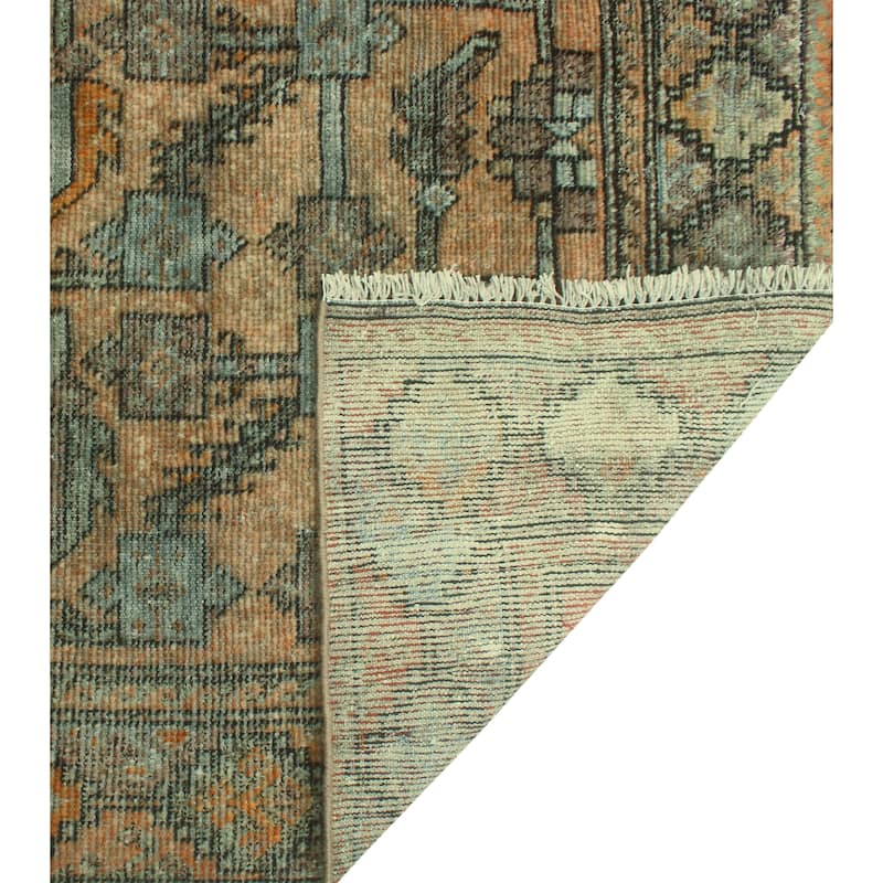 Vintage Distressed Aracy Rust/Grey Runner - 4'11" x 9'9"
