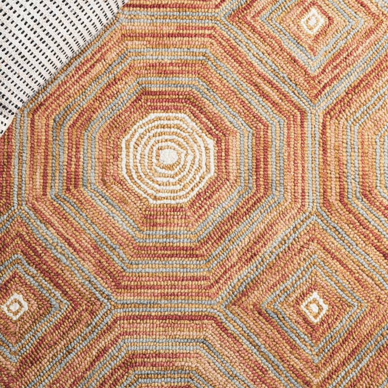 SAFAVIEH Handmade Micro-Loop Hiltrud Modern Wool Rug