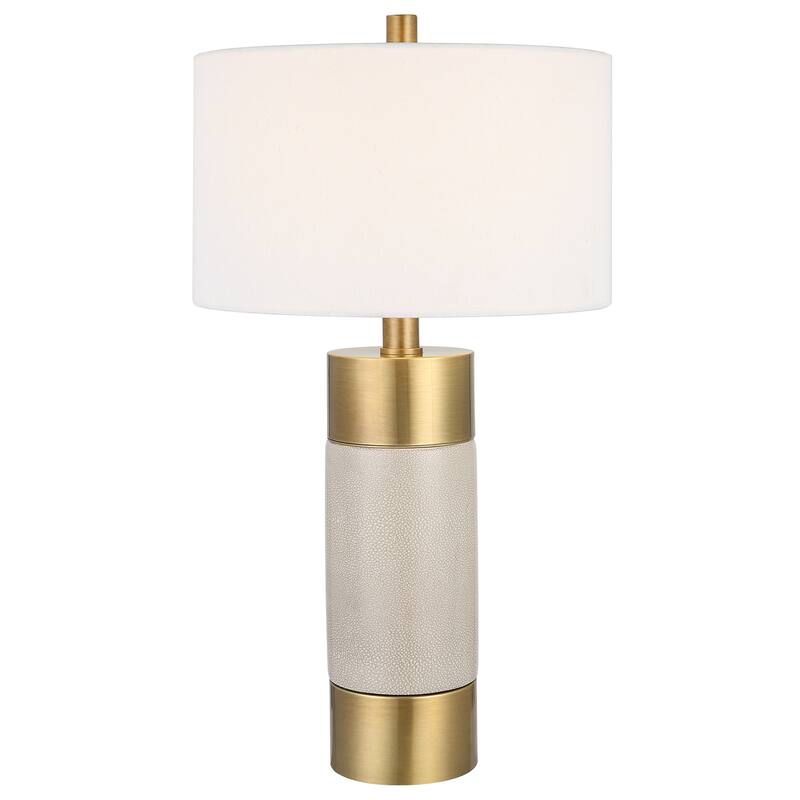 Uttermost Adelia Ivory & Brass Table Lamp - 17 W x 30.5 H x 17 D (inches) - Ivory & Brass