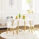 preview thumbnail 5 of 8, Kids Table with 2 Chairs Set 17.5"H for Boys, Girls,White