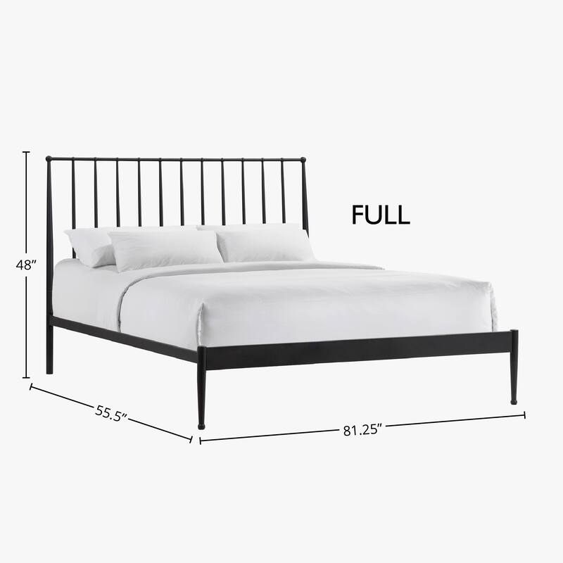 Intercon Transitional Metal Panel Bed, Black