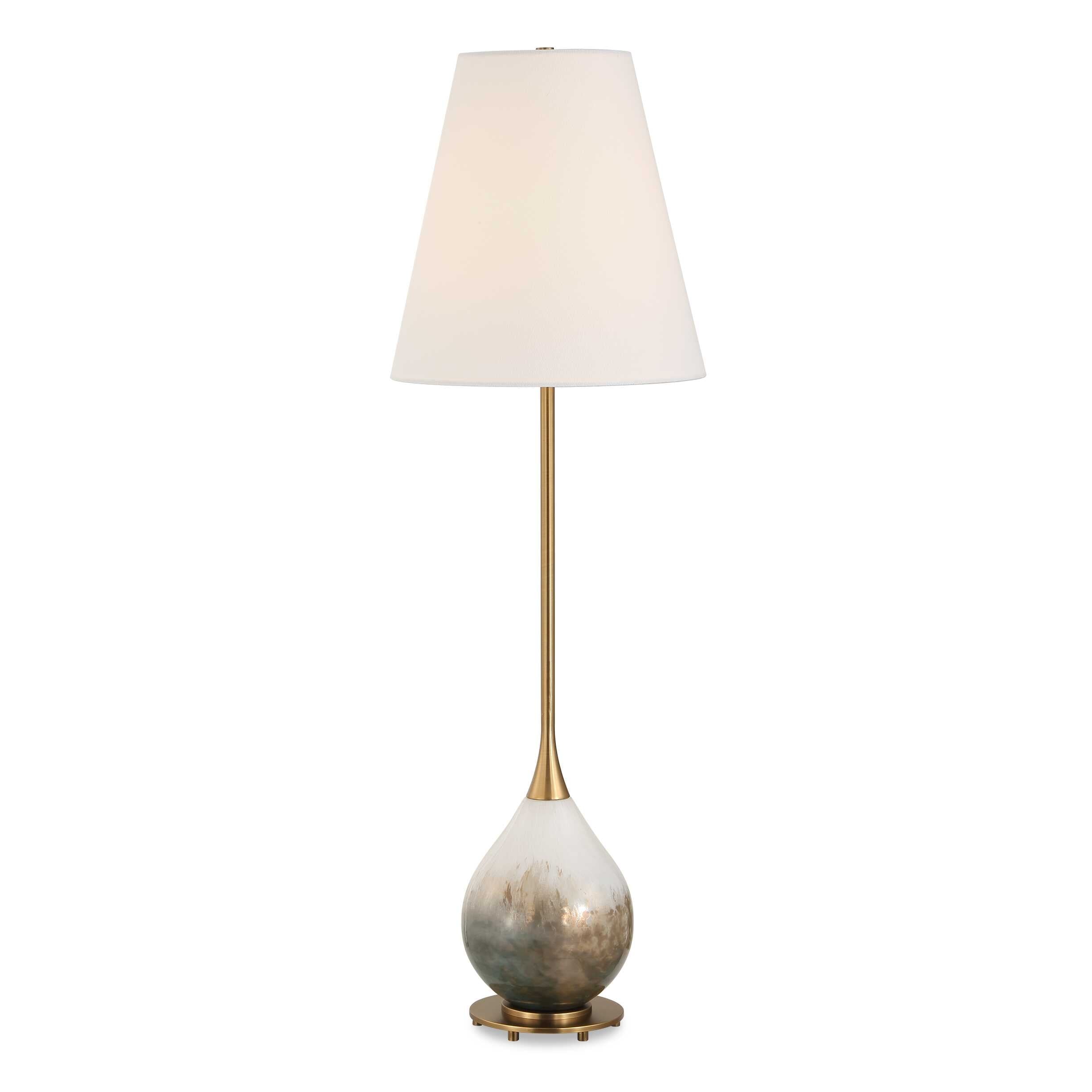 Uttermost Cardoni Smoke Buffet Lamp - 11.00" W x 34.50" H x 11.00" D