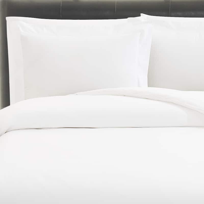 Vince Camuto Solid 400TC Percale 3 Piece Duvet Cover Set