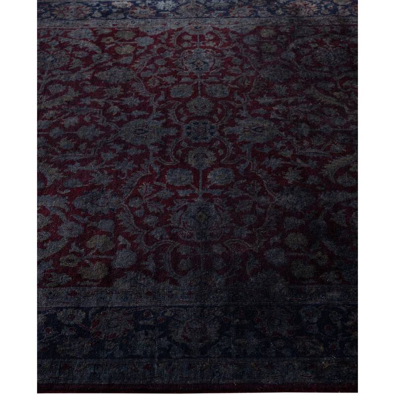 Overdyed One-of-a-Kind Hand-Knotted Area Rug - Red - 4' 2" x 6' 3"