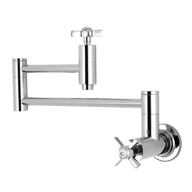 Millennium Wall Mount Pot Filler Kitchen Faucet - Polished Chrome