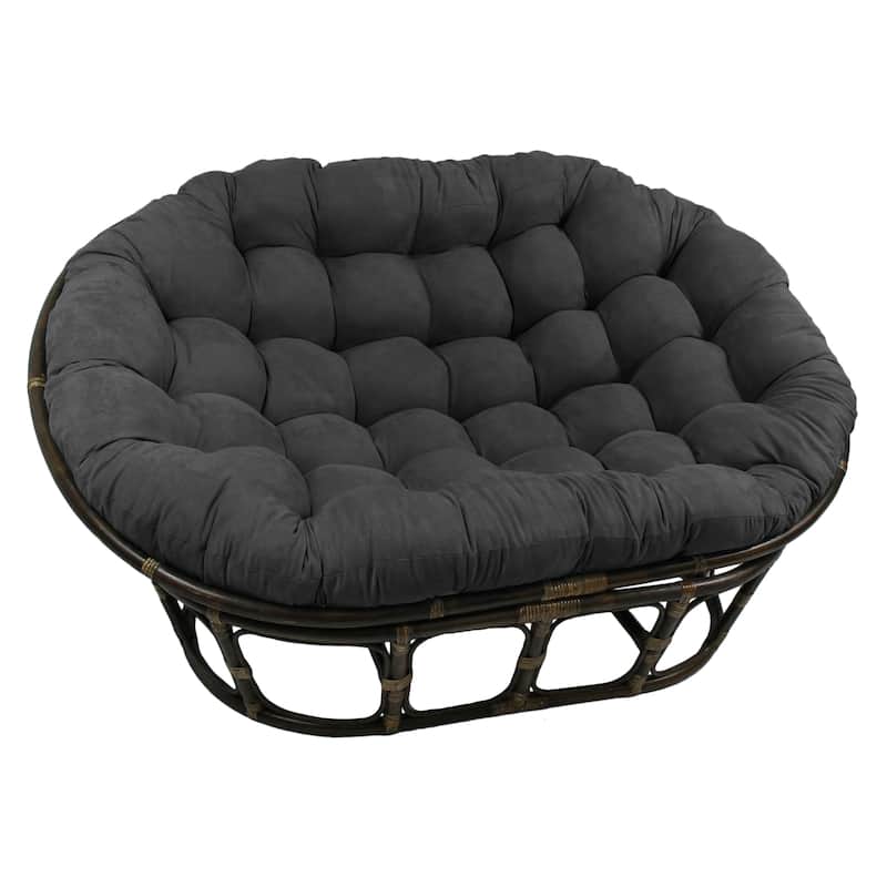 Microsuede Indoor Double Papasan Cushion (Cushion Only) - 78 x 58 - Steel Grey