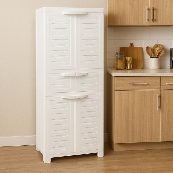 Sunnydaze Garage Storage Cabinet, Polypropylene Plastic - Bed Bath Sunnydaze Garage Storage Cabinet, Polypropylene Plastic - Bed Bath
