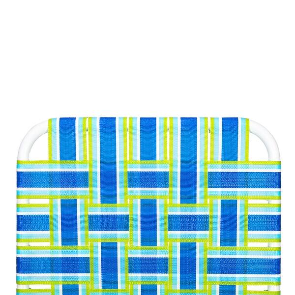 Outdoor Patio 2pcs Steel Tube PP bing Bearing Folding Beach Chair