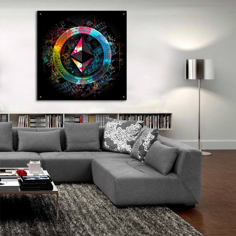 Epic Art 'Ethereum Crypto Power' by Epic Portfolio Acrylic Glass Wall Art
