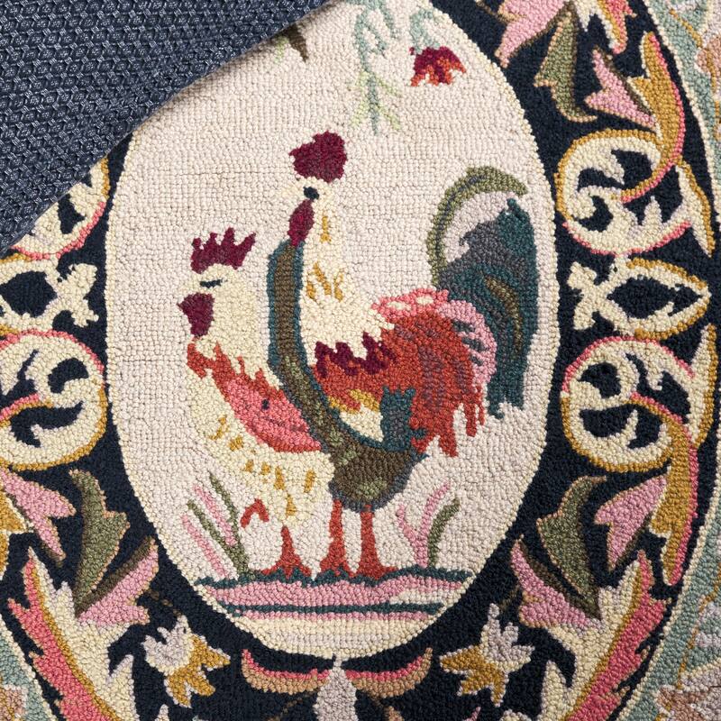 SAFAVIEH Handmade Chelsea Myranda French Country Rooster Wool Rug