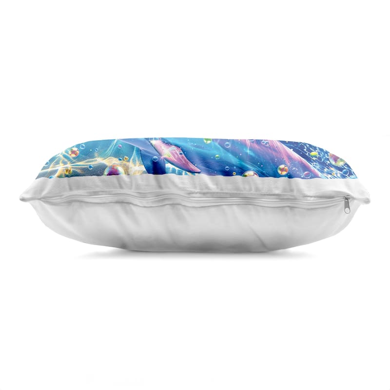 Stupell Chromatic Dolphins Trio Decorative Printed Throw Pillow Design by Michael Ward