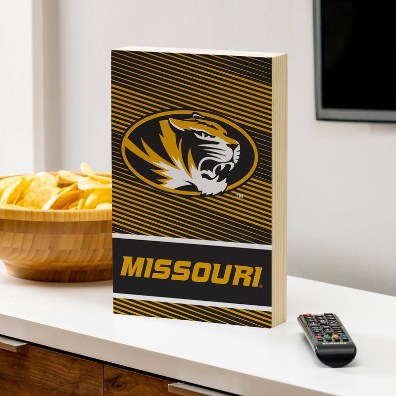 University of Missouri Wooden Tabletop Mantel Shelf Sign - 8" x 12"