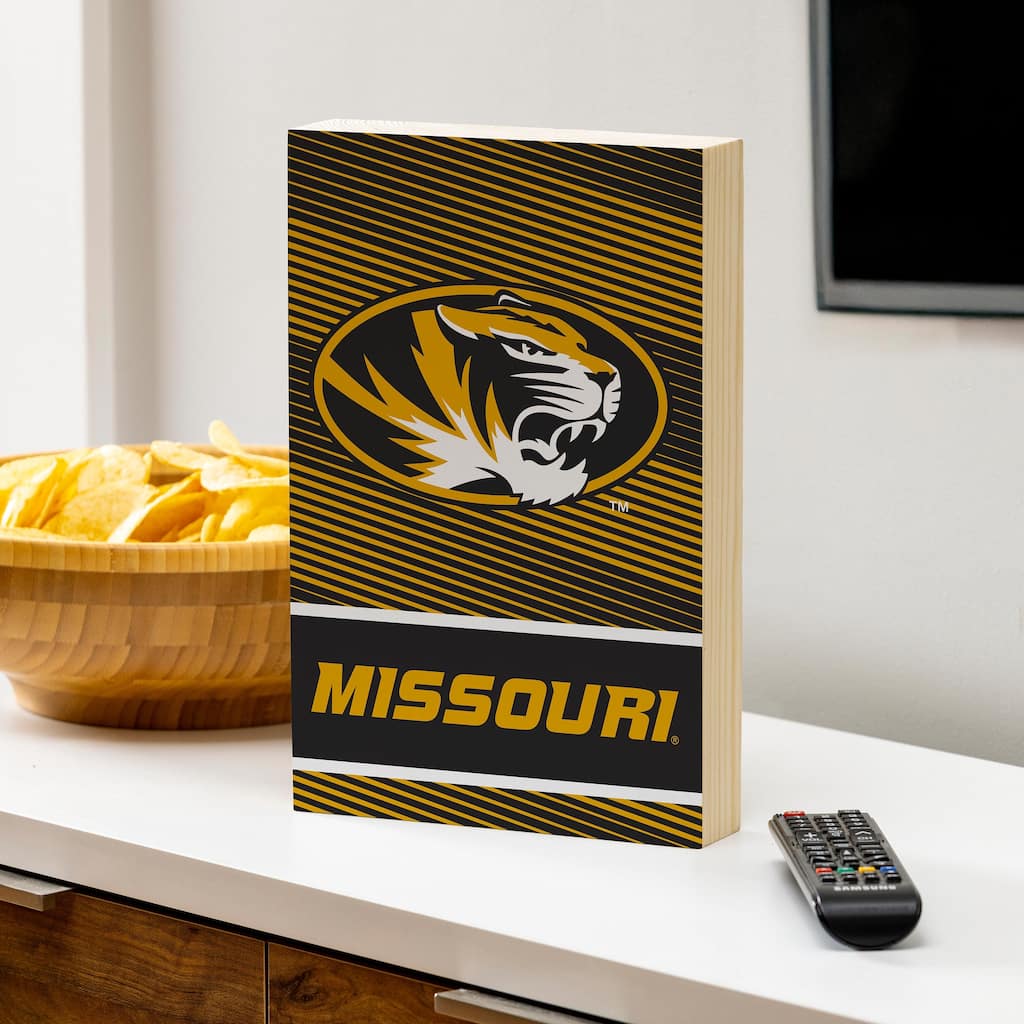 University of Missouri Wooden Tabletop Mantel Shelf Sign