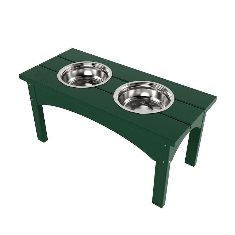 Elevated Pet Feeder with Stainless Steel Bowls