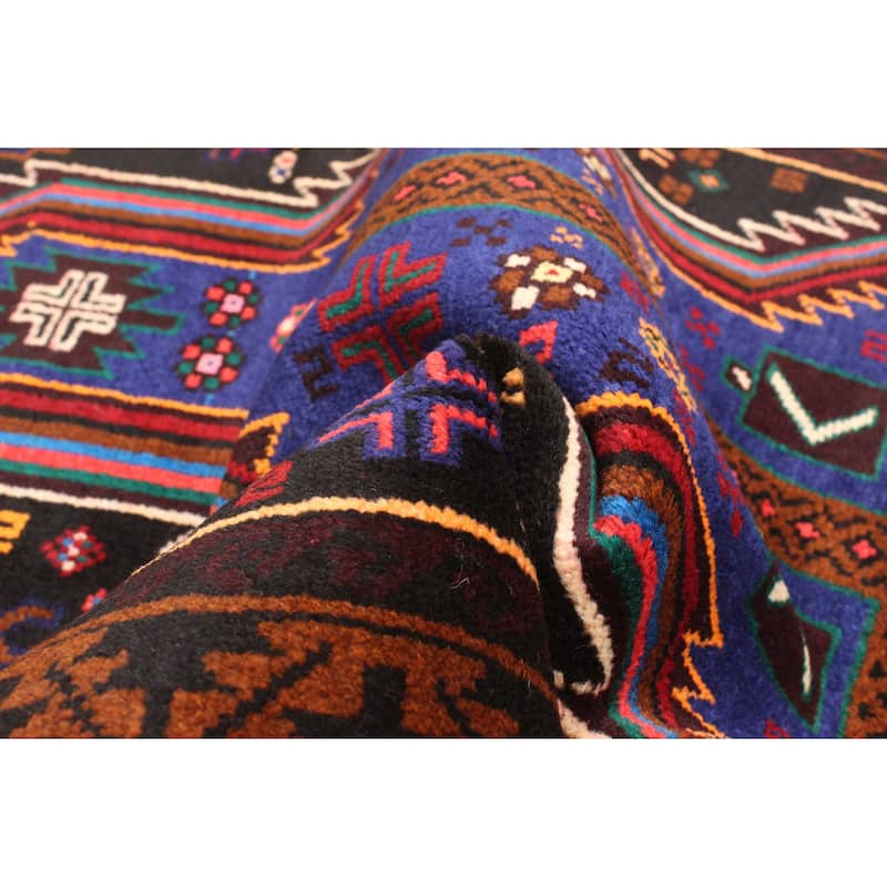 ECARPETGALLERY Hand-knotted Teimani Dark Blue Wool Rug - 2'7 x 4'8