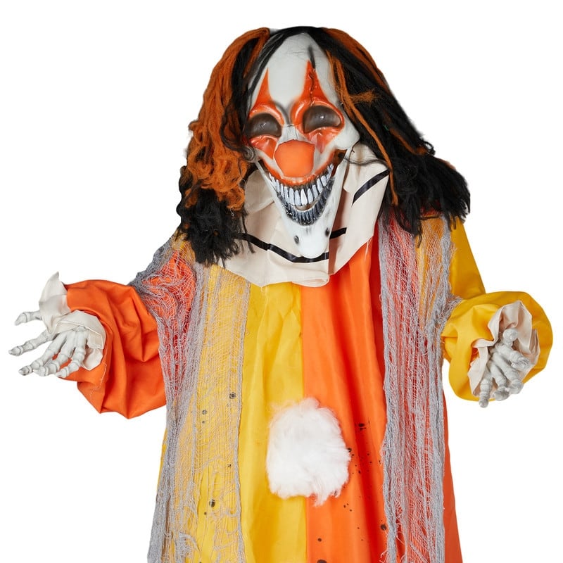 8.2Ft Super Tall Talking Halloween Animatronic Clown Ghost Outdoor Standing Decorations