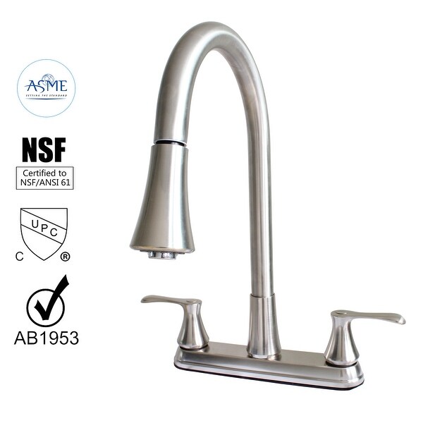 Shop WMF-8201ZNL-BN - Hybrid Metal Deck Kitchen Sink Faucet Double ...