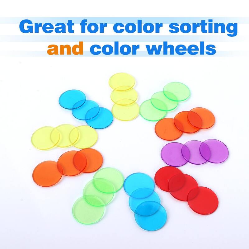 GSE™ 500-Pack 3/4-inch Plastic Bingo Chips for Bingo Game, Counting, Sorting, Science, Educational Markers