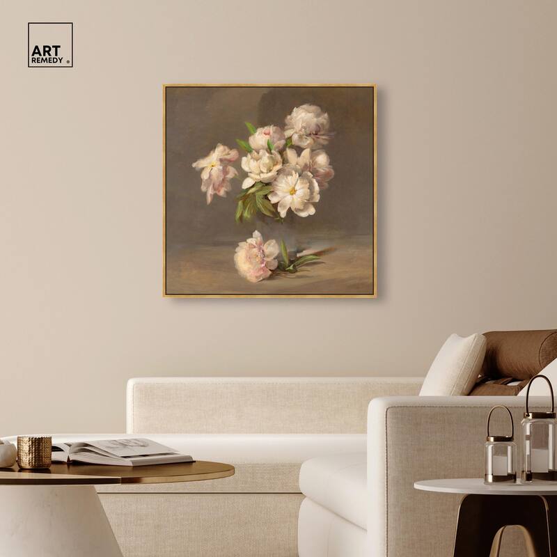 Porter Peonies in a Vase Canvas by Art Remedy