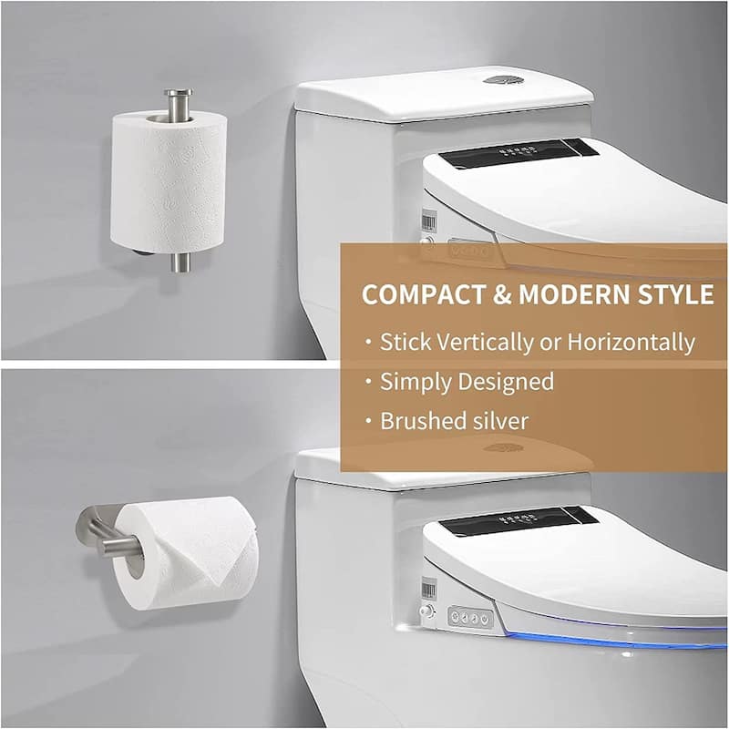 PROOX Rustproof Ahesive Toilet Pater Holder Stainless Steel Towel Holder