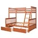 preview thumbnail 9 of 17, Twin over Full Bunk Bed with Guardrails, Storage Drawers & Headboard
