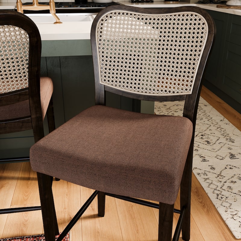 Maven Lane Vera Kitchen Dining Stool - Aged Brown - Counter Height