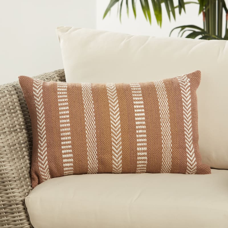 Papyrus Striped Indoor/ Outdoor Lumbar Pillow