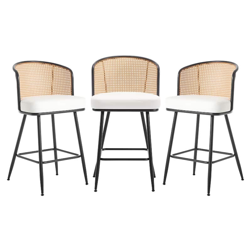 26"/29" Rattan Upholstered Bar Stool /Counter Stools Set of 2/3/4