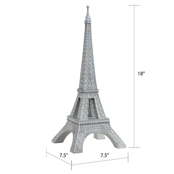 SILVER  Eiffel Tower Paris France Metal Stand Model For Table Decor CHOOSE SIZE 