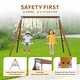 preview thumbnail 3 of 6, A-Frame Wooden Swing Set - N/A