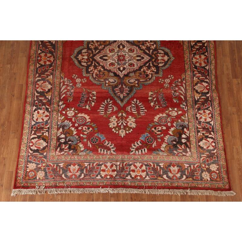 Lilian Persian Vintage Rug Handmade Wool Carpet - 7'3"x 10'3"