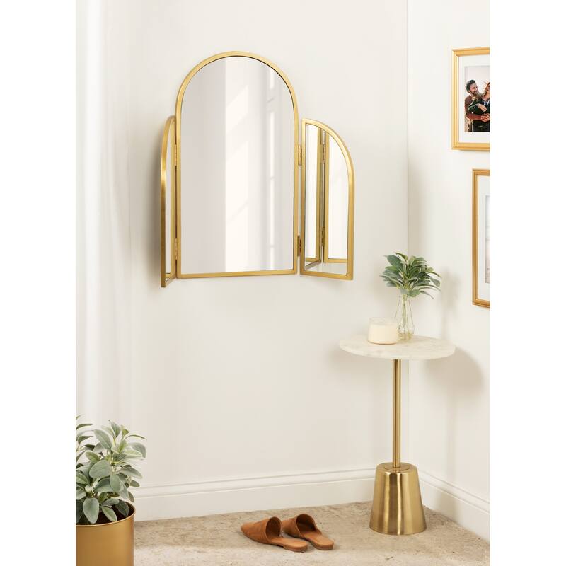 Kate and Laurel Amoli Tri-Fold Arch Mirror - 28x28
