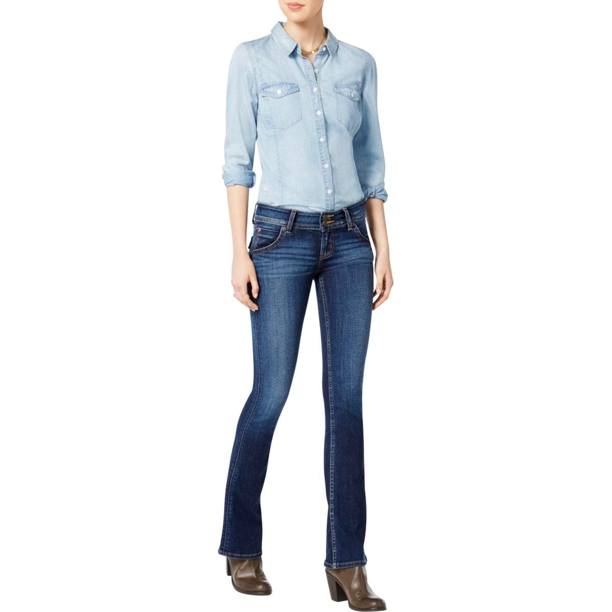 hudson petite signature bootcut jeans