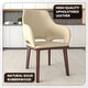 preview thumbnail 39 of 63, Vivara Set of 2 Leather Dining Chair with Padded Seat - Mid-Century Arm Chair for Home Office Bar & Kitchen
