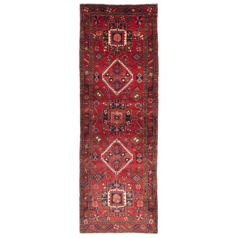 ECARPETGALLERY Hand-knotted Konya Anatolian Red Wool Rug - 3'8 x 10'10