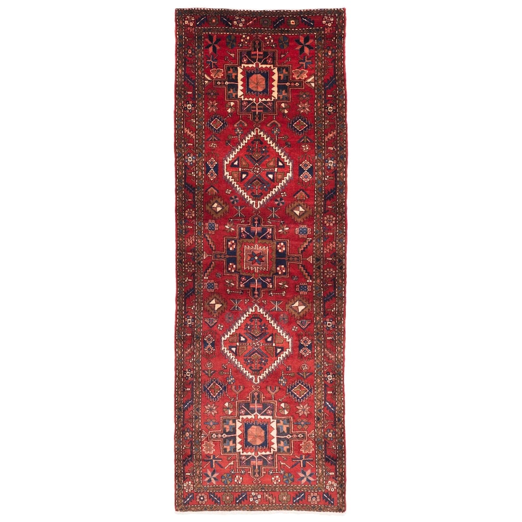 ECARPETGALLERY Hand-knotted Konya Anatolian Red Wool Rug - 3'8 x 10'10