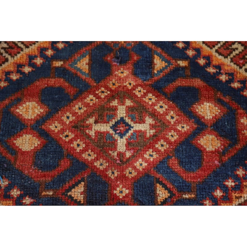 Traditional Bakhtiari Persian Vintage Area Rug Handmade Wool Carpet - 4'11"x 10'1"