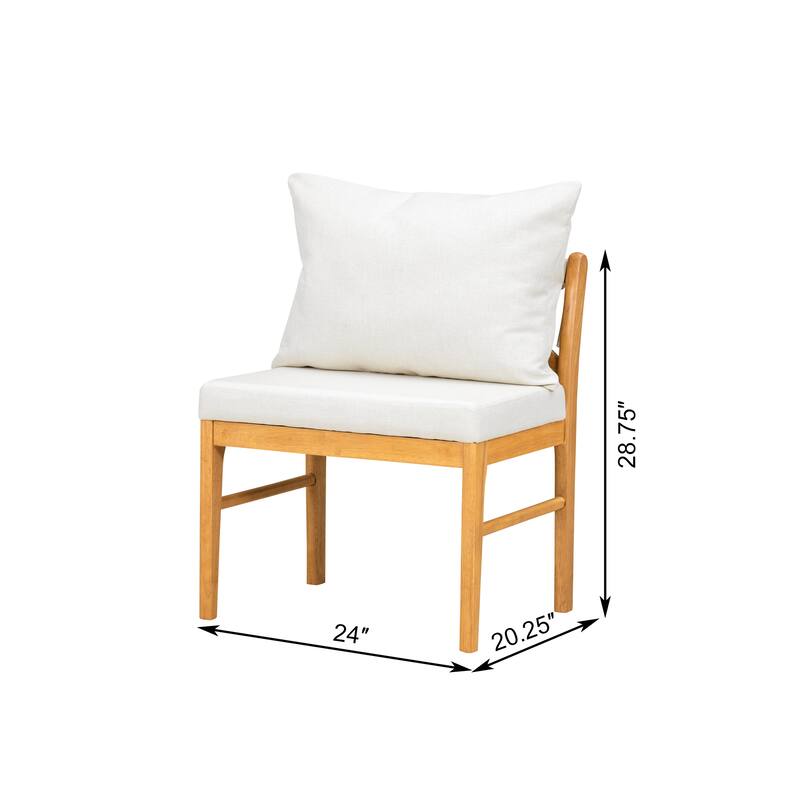 Farmhouse Modern Dining Chairs Set of 2, with Tapered Solid Wood Legs