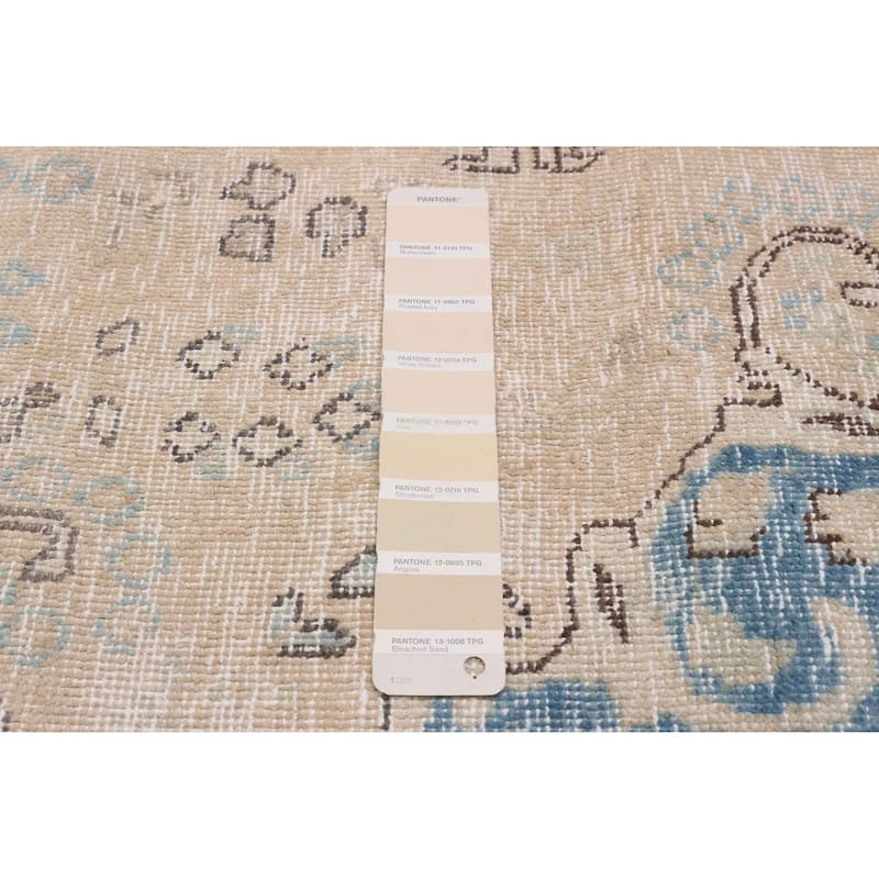 ECARPETGALLERY Hand-knotted Antalya Vintage Beige Wool Rug - 9'4 x 12'6