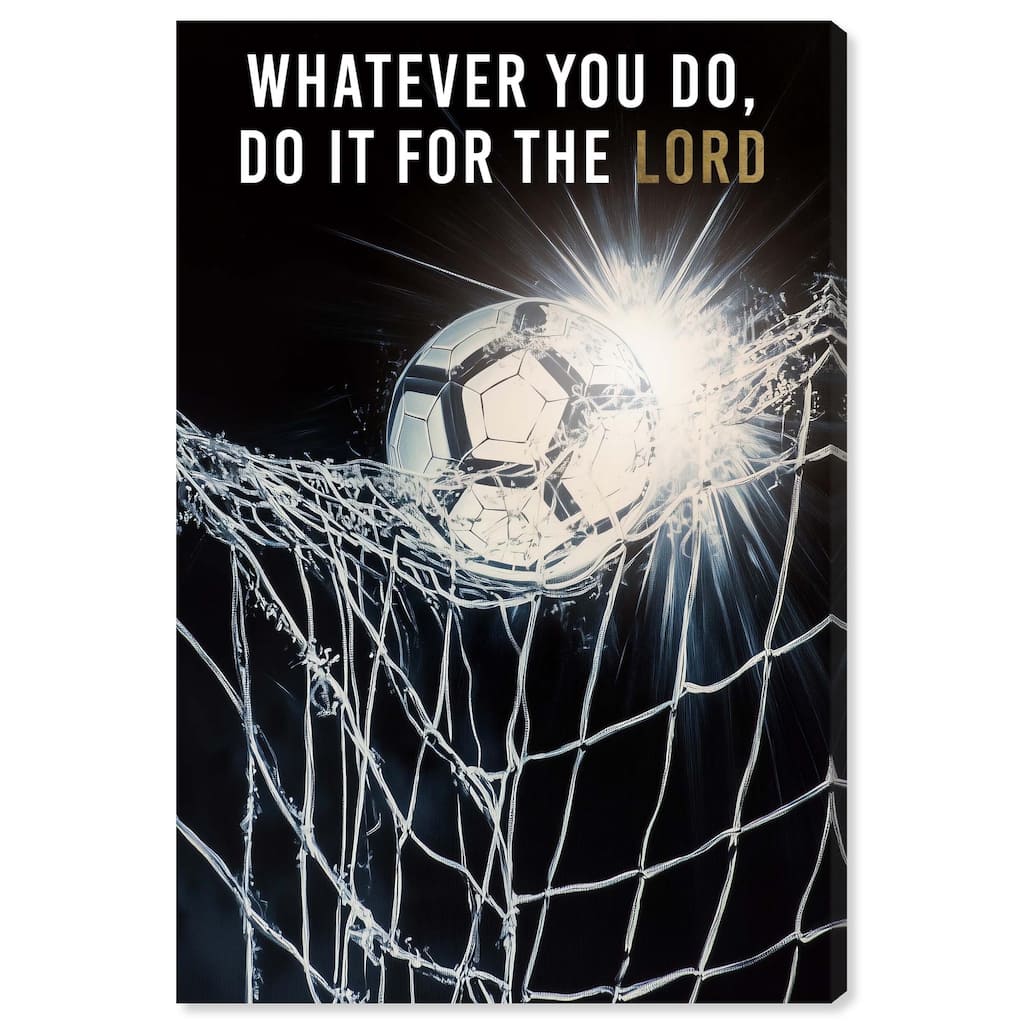 Do it for the Lord Soccer Canvas by Art Remedy, Gallery Wrapped