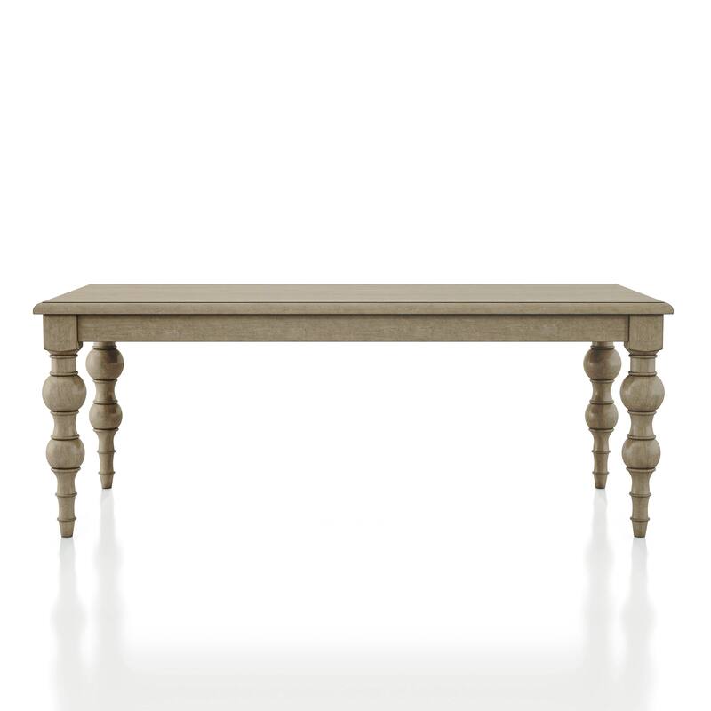 Furniture of America Trenden Modern Farmhouse Light Washed Solid Wood 78-inch Dining Table