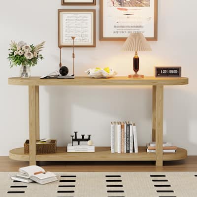 Modern Minimalist Entryway Table with Streamlined Desktop Design