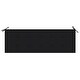 preview thumbnail 4 of 6, vidaXL Batavia Bench with Black Cushion 23.3" Solid Teak Wood - 59.1" x 20.3" x 33.1"