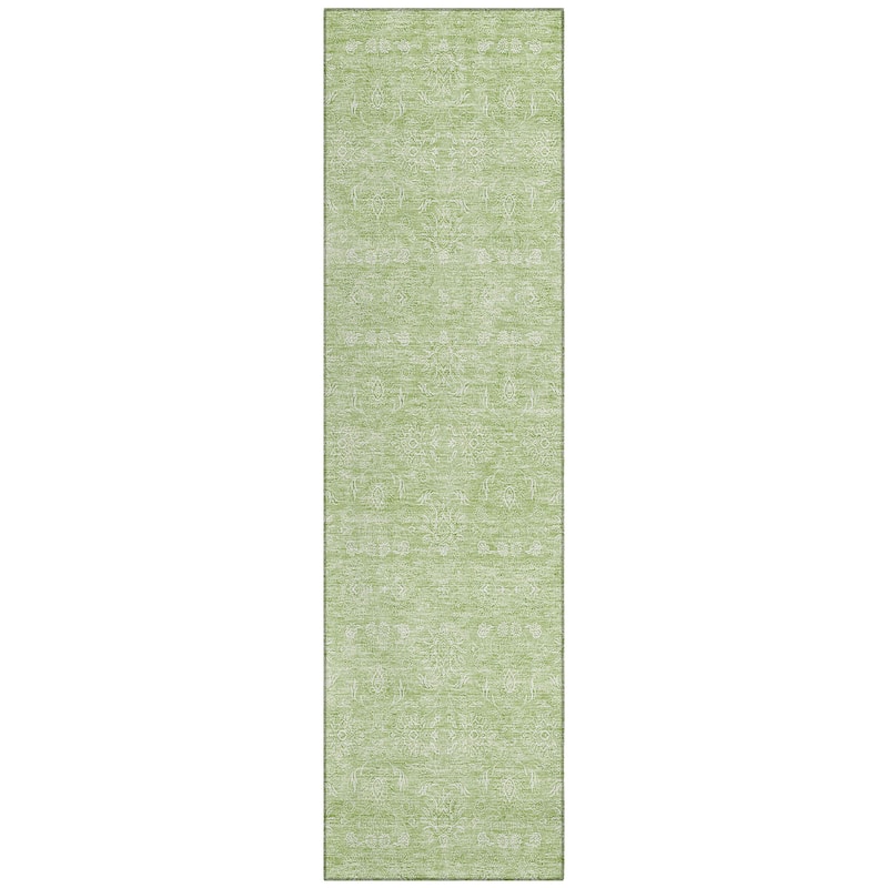 Machine Washable Indoor/ Outdoor Chantille Traditional Floral Rug