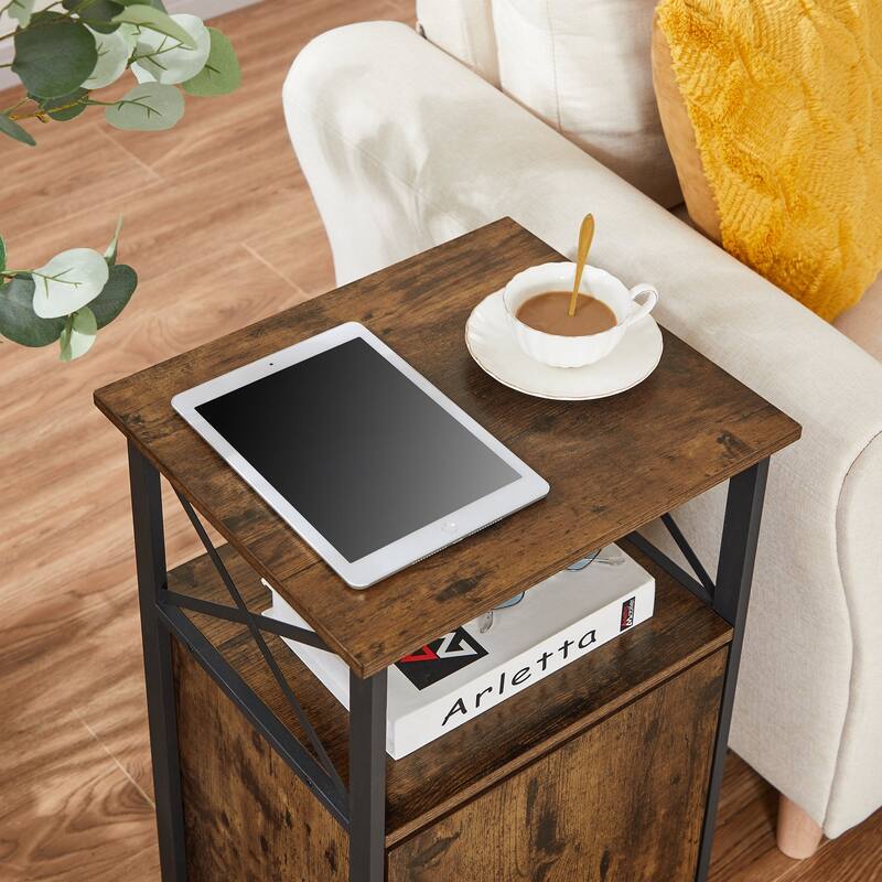 VECELO Modern Nightstands with Storage Cabinet, Nightstands Set of 2