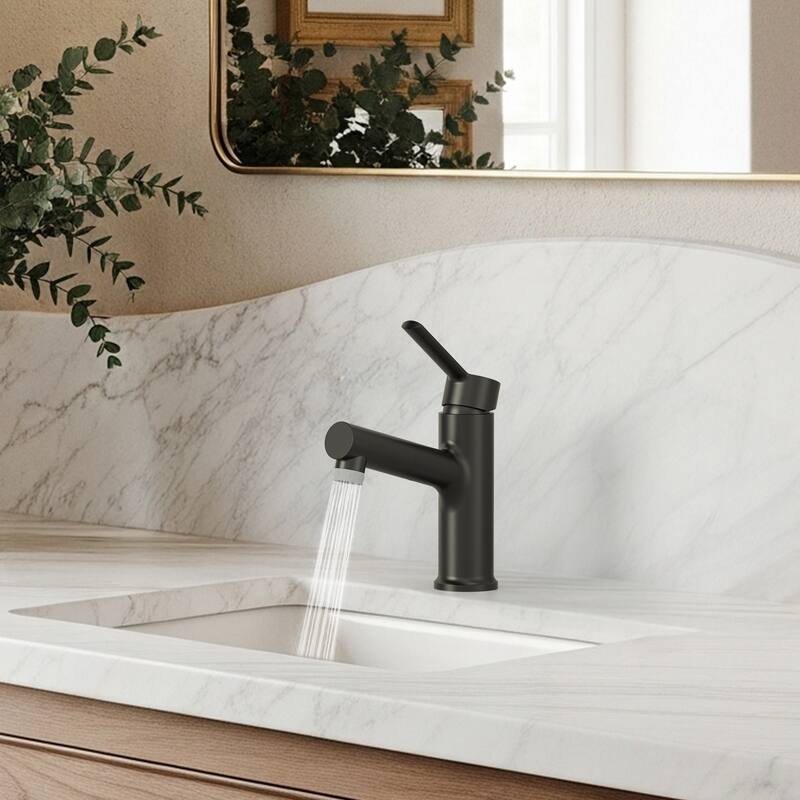 Single Handle Single Hole Bathroom Faucet with Pop‑Up Drain