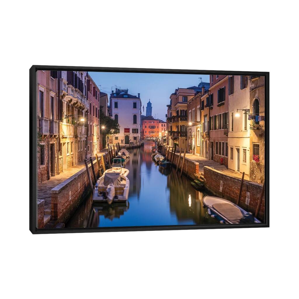 iCanvas "Romantic Canal In Venice, Italy" by Jan Becke Framed Canvas Print