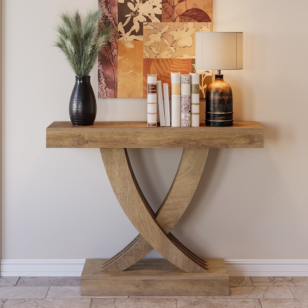 43.3 Inch Small Entryway Console Table - 11.81" D x 43.31" W x 33.46" H