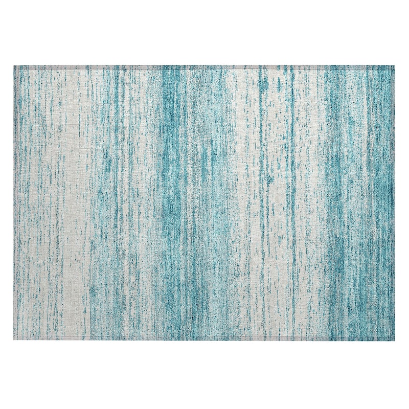 Machine Washable Indoor/ Outdoor Chantille Ombre Stripes Rug