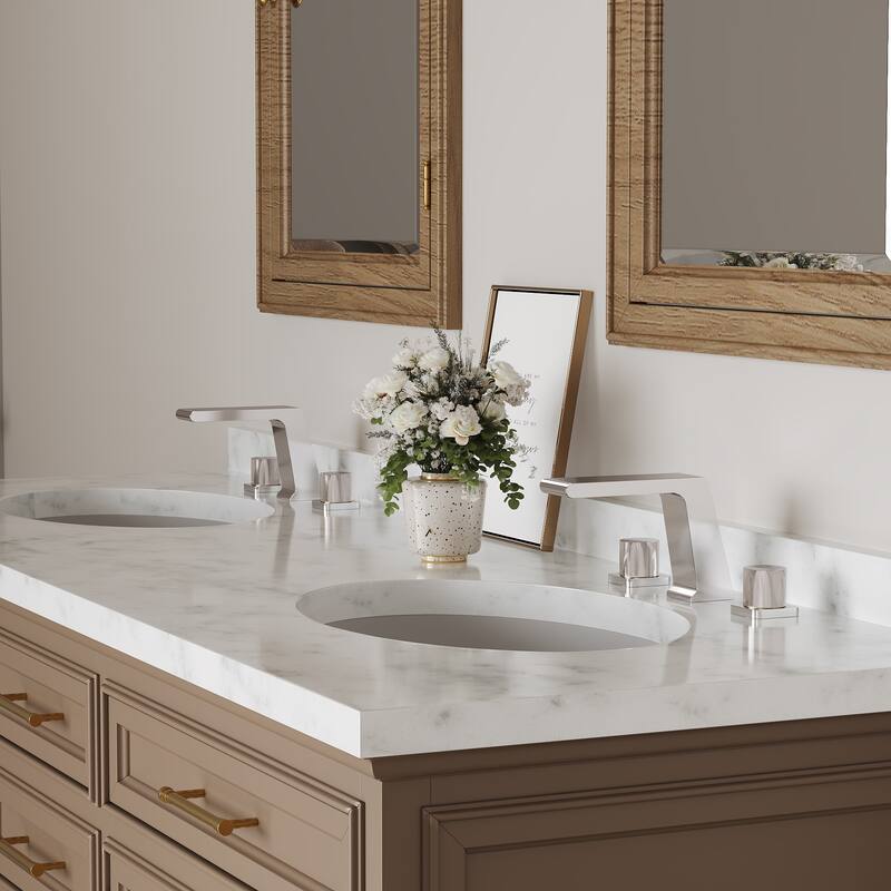 2 Pack, 3 Hole Widespread Bathtub Faucet with High Flow Waterfall Spout